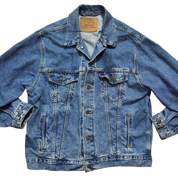 Levi's Type lll Trucker Jacket Men’s Large Blue Denim 70507 Vintage 90s USA READ